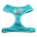 Unconditional Love Peace  Love  Paw Design Soft Mesh Harnesses Aqua Extra Large UN849419